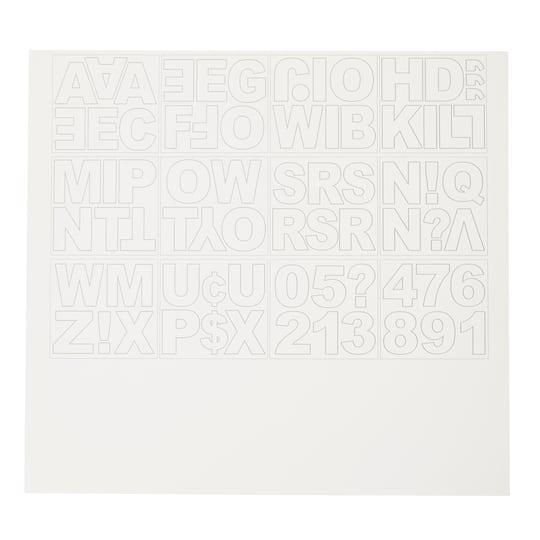 Large White Block Alphabet Stickers by Recollections™